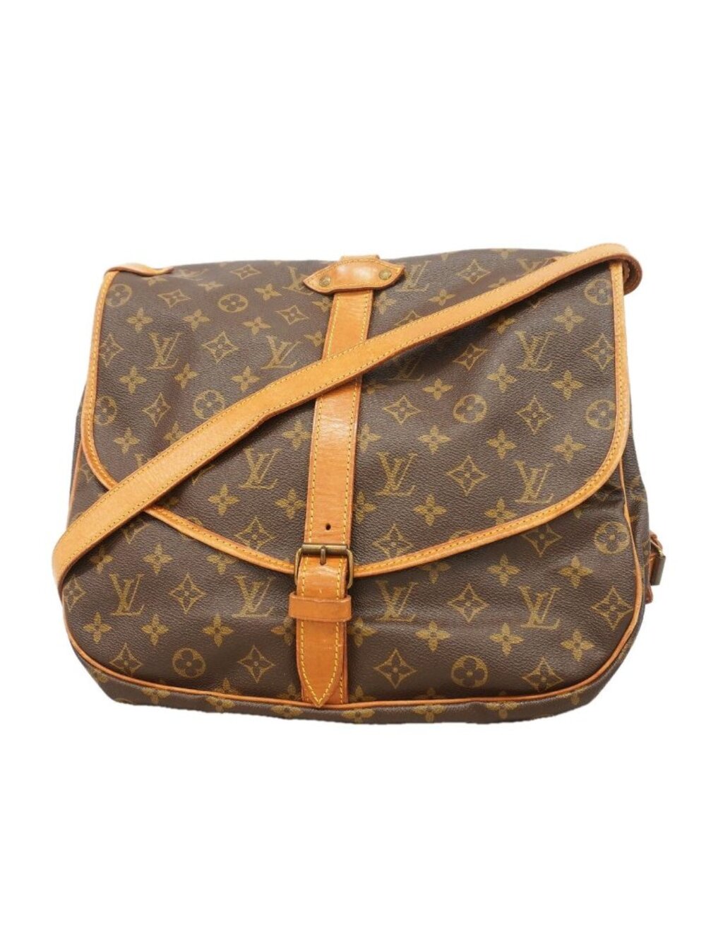 Louis Vuitton Shoulder Bag Monogram Saumur 35 Brown
